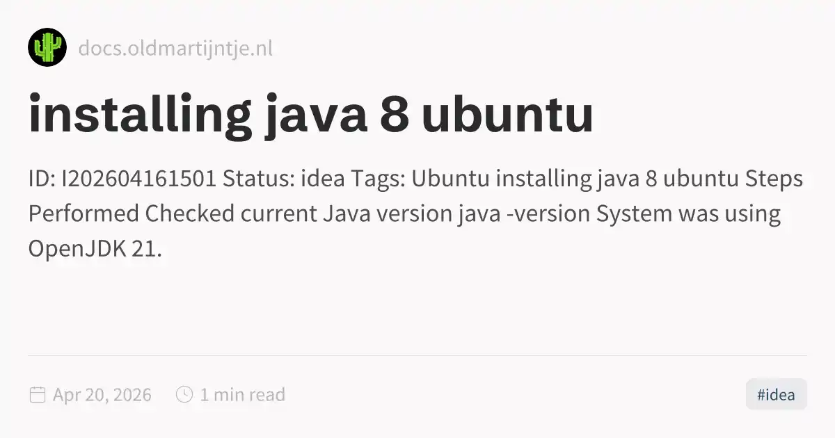 installing java 8 ubuntu