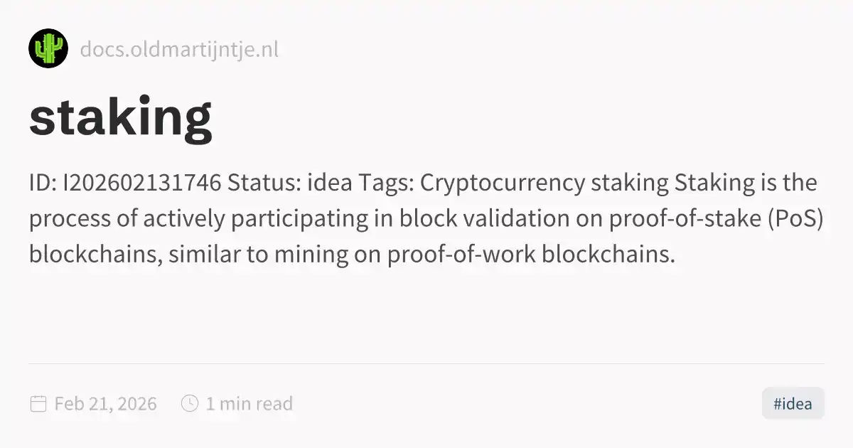 staking