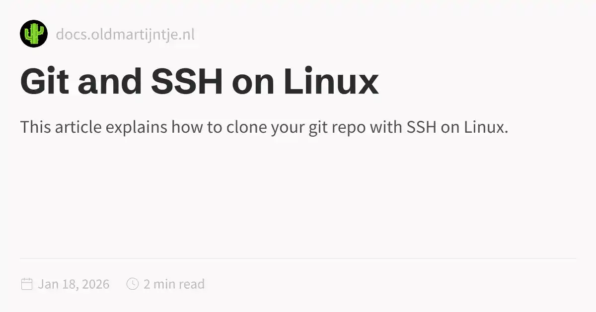 Git and SSH on Linux