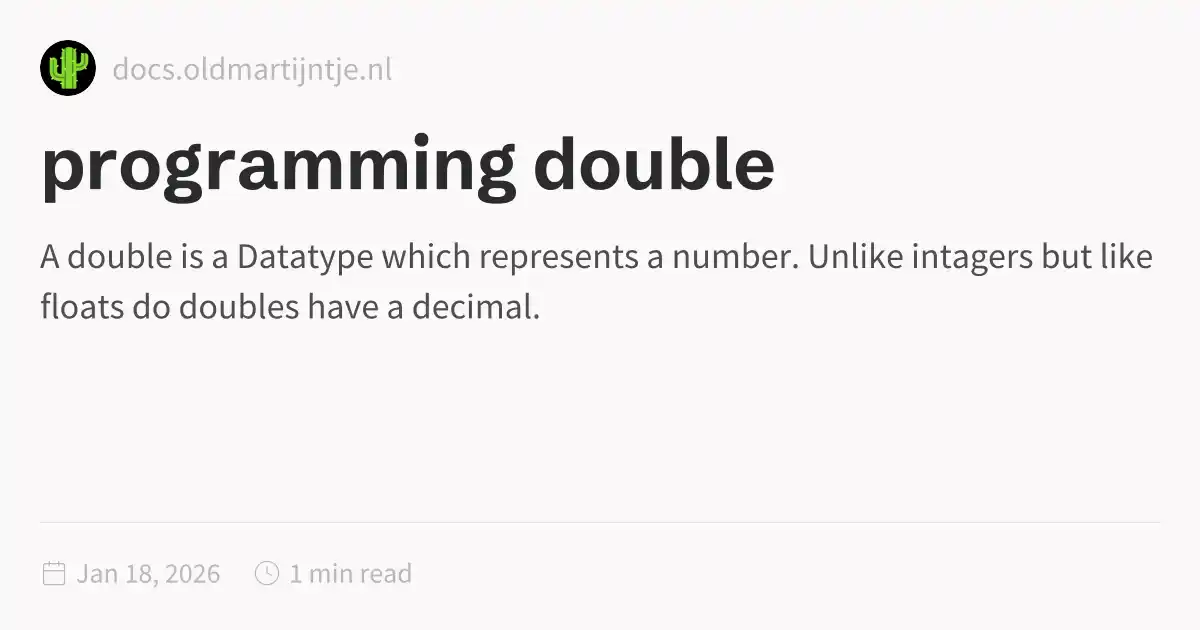 programming double